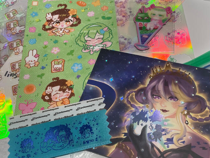 merch close up and ribbon
