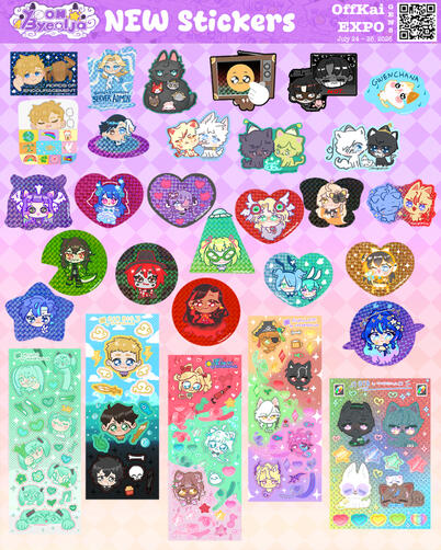 new stickers, holo and sheets