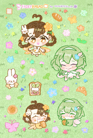 fairybread sticker sheet